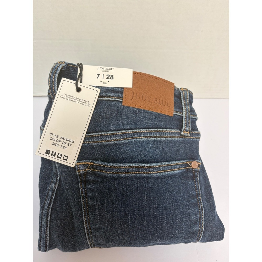 Judy Blue NWT Hi-Rise Skinny Fit Thermal Jeans Dark Wash Size 7/28 Style #82585